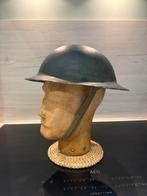 Engelse helm uit 1940, opnieuw gemonteerd voor het Belgische, Verzamelen, Ophalen of Verzenden