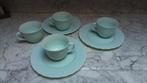 Jaren 50 Arcopal 3 bordjes, 4 tassen, Antiek en Kunst, Verzenden