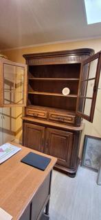Buffetkast- boekenkast massief eik br.1.30m h.2.18m d. 50cm, Huis en Inrichting, Kasten | Vitrinekasten, Ophalen