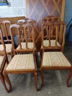 salontafel met 6 stoelen massief eiken.Prijs Te bespreken., Ophalen, Gebruikt, 4 tot 6 stoelen