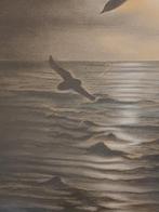 Schilderij zeezicht Dewulf R. jaren 60, Ophalen of Verzenden