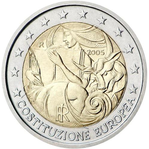 2 euro Italie 2005 - 1 jaar Europese grondwet (UNC), Postzegels en Munten, Munten | Europa | Euromunten, Losse munt, 2 euro, Italië