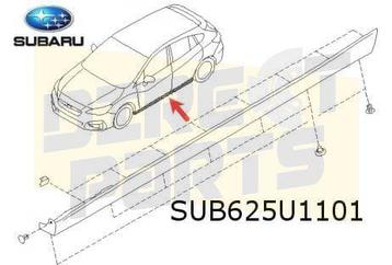 Subaru Impreza (10/17-) (GT) dorpelafdekking Links (te spuit beschikbaar voor biedingen