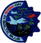349 Sqn - BAP 2021 - No Reds in Baltic Blue - patch, Verzenden, Luchtmacht, Embleem of Badge