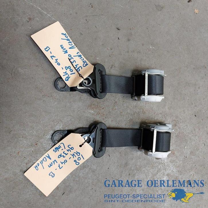 gordel links en rechts achter peugeot 108, Auto-onderdelen, Interieur en Bekleding, Gebruikt, ARN erkend, Ophalen of Verzenden