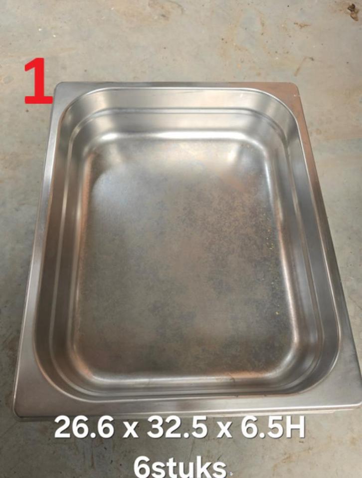 Gastronorm bakken verschillende formaten, Doe-het-zelf en Bouw, Kratten en Dozen, Gebruikt, Overige typen, Minder dan 50 cm, Minder dan 35 cm