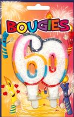 NIEUWE GLINSTERENDE KAARS VOOR HET 60-JARIG JUBILEUM, Ophalen of Verzenden, Nieuw, Feestartikel