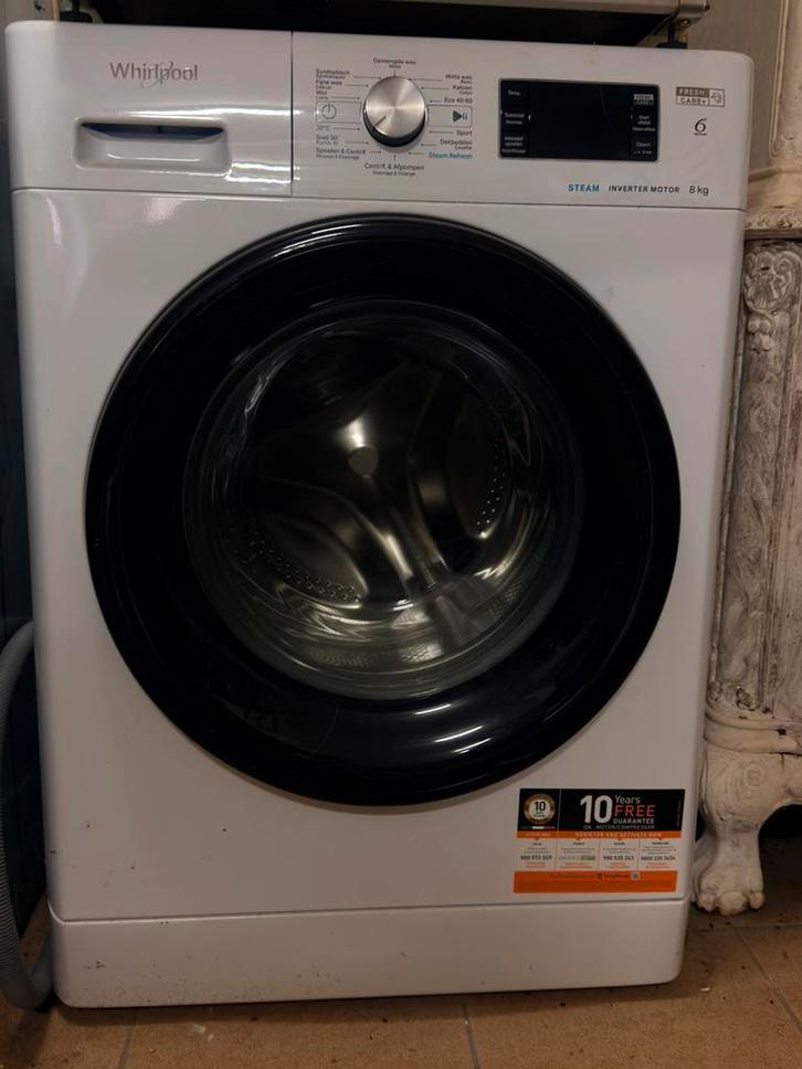 Whirlpool wasmachine, Electroménager, Lave-linge, Comme neuf, Chargeur frontal, 6 à 8 kg, 85 à 90 cm, 1200 à 1600 tours, Enlèvement