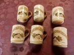 6 chopes - poterie lardinois --12-, Maison & Meubles, Comme neuf, Enlèvement ou Envoi, Poterie, Verre ou Verres