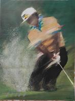 Affiche golfer Victor Spahn, Antiek en Kunst, Ophalen of Verzenden