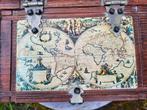Kistje in boekvorm met wereldkaart, Ophalen of Verzenden