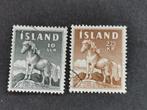 Ijsland 1958 - Ijslandse pony, Postzegels en Munten, Postzegels | Europa | Scandinavië, Ophalen of Verzenden, IJsland, Gestempeld