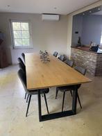 Table avec plateau en chêne, Neuf, Industriel, naturelle, 75 cm ou plus, 200 cm ou plus