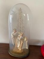 Vintage kerstdecoratie in glazen stolp, Ophalen, Zo goed als nieuw