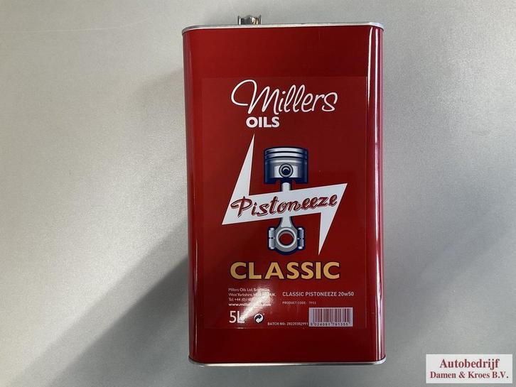 Millers Oils Classic Pistoneeze 20W50 5Liter 7913GCT, Auto diversen, Onderhoudsmiddelen, Ophalen of Verzenden