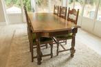 Massieve tafel en stoelen in kerselaar, Huis en Inrichting, Ophalen, Gebruikt, Klassiek, 50 tot 100 cm