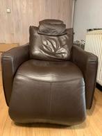Lederen relaxzetel bruin, Huis en Inrichting, Fauteuils, Ophalen, Gebruikt, Modern klassiek, 75 tot 100 cm