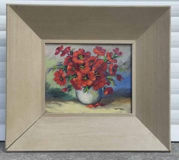 Huile sur toile marouffle fleur signe a de man beschikbaar voor biedingen