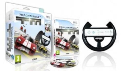 Trackmania met racestuur (originele verpakking, zonder contr, Games en Spelcomputers, Games | Nintendo Wii, Zo goed als nieuw
