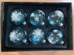 Glazen kerstballen blauwe schijn, Diversen, Kerst, Ophalen, Zo goed als nieuw