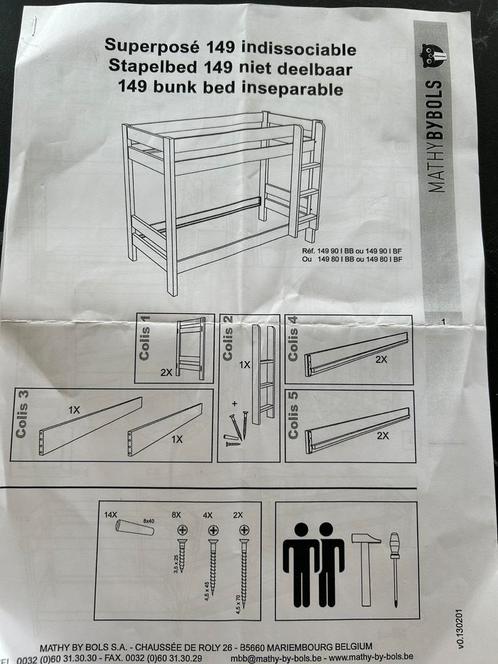 Stevig stapelbed, Huis en Inrichting, Slaapkamer | Stapelbedden en Hoogslapers, Zo goed als nieuw, Stapelbed, 90 cm, 200 cm, Eenpersoons