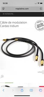 Cardas Iridium RCA-modulatiekabels, Audio, Tv en Foto, Audiokabels en Televisiekabels, Ophalen, Zo goed als nieuw