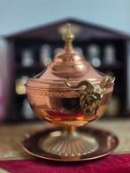 Oude handgemaakte koperen schaal, Antiek en Kunst, Ophalen of Verzenden