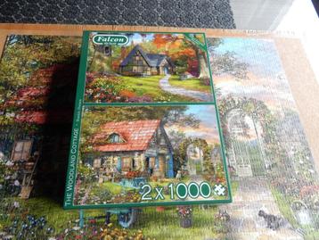 nr.74 - Puzzels: the woodland cottage - 2 x 1000 stukjes beschikbaar voor biedingen
