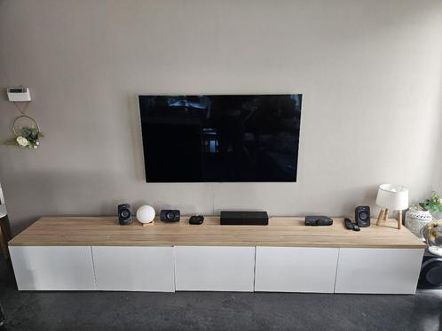 Design tv-meubel – IKEA BESTÅ met massief houten bovenblad, Huis en Inrichting, Kasten |Televisiemeubels, Nieuw, Minder dan 100 cm