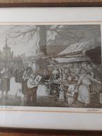 GEO LANGIE , gesigneerde ets getiteld De Kenner, Antiek en Kunst, Ophalen