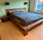 Prachtig bedframe in notelaar fineer - 180x200/210 cm, Huis en Inrichting, Ophalen, Gebruikt, 210 cm