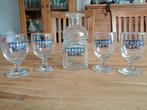 karaf + 4 glazen Berger Blanc, Verzamelen, Glas en Drinkglazen, Ophalen, Zo goed als nieuw, Overige typen