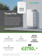 Dyness thuisbatterij, Doe-het-zelf en Bouw, Ophalen, Dyness, 200 wattpiek of meer, Nieuw