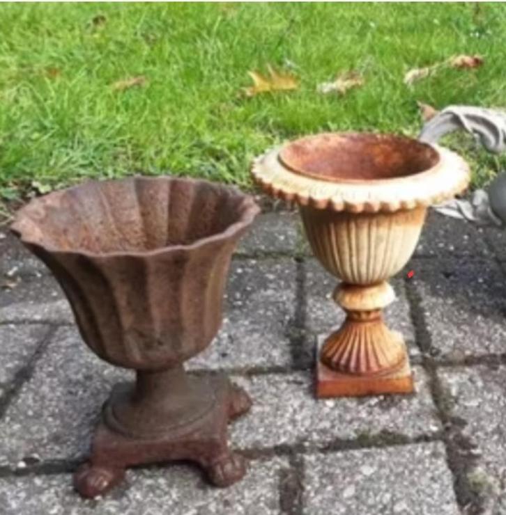 Gietijzeren tuinvazen, Tuin en Terras, Tuinvazen, Gebruikt, Ophalen of Verzenden