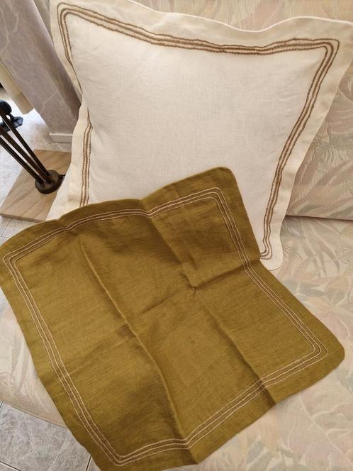 Coussin neuf Maisons du Monde vert olive 40x40, Huis en Inrichting, Woonaccessoires | Kussens, Nieuw, Groen, Ophalen of Verzenden