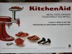 KITCHENAID HACHOIR À VIANDE AVEC POUSSOIR À SAUCISSE, Electroménager, Enlèvement, Comme neuf