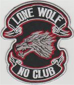 Lone Wolf No Club stoffen opstrijk patch embleem #7, Motos, Accessoires | Autocollants