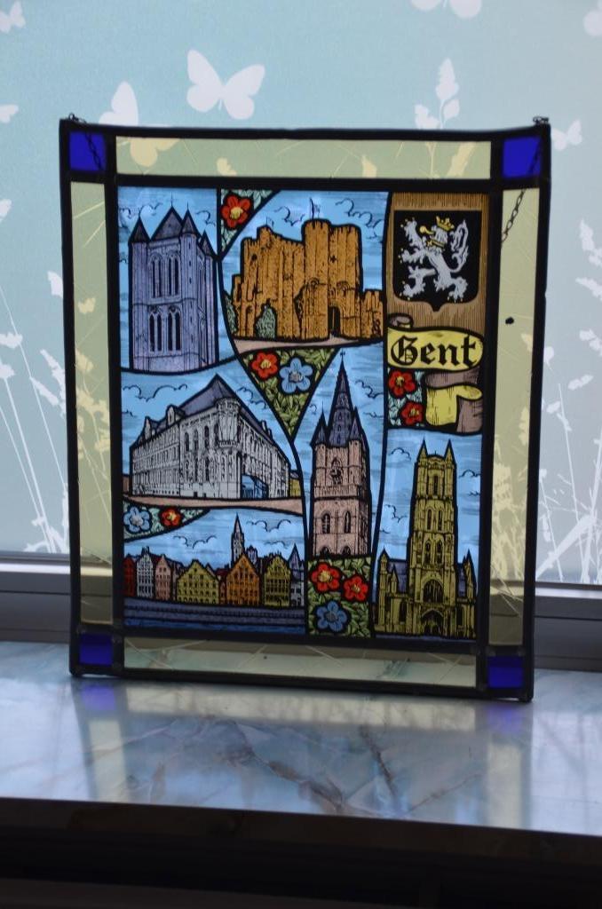 Glas in lood ramen, Antiek en Kunst, Antiek | Glaswerk en Kristal, Ophalen