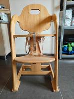 Houten eetstoel, Ophalen, Gebruikt, Meegroeistoel, Gordel(s)