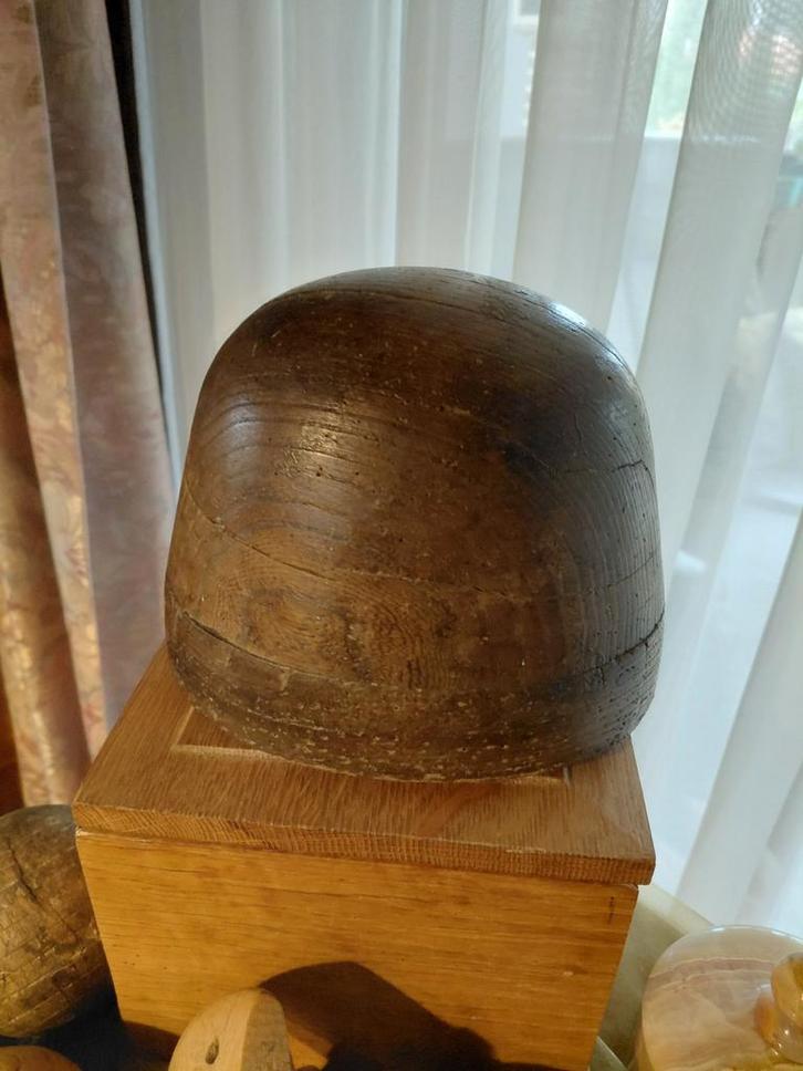 Vintage hoedenstandaard/hoedendisplay/mal - pruikenstandaard, Antiek en Kunst, Curiosa en Brocante, Ophalen of Verzenden