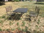 Tuinset in metaal., Tuin en Terras, Ophalen, Zo goed als nieuw, Tuinset