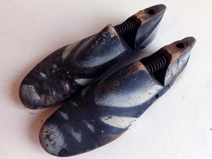 Vintage Houten Schoenleest (M: 38), Antiek en Kunst, Curiosa en Brocante, Ophalen