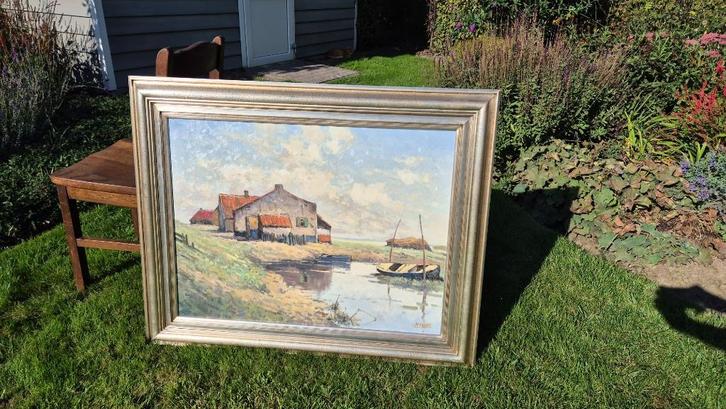 Landschap schilderij Willem Heytman, Antiek en Kunst, Kunst | Schilderijen | Klassiek, Ophalen