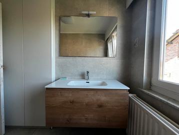 Badkamer met lavabo, douche en wc beschikbaar voor biedingen