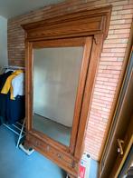 Authentieke walnoten kast met spiegel en schuif, Antiek en Kunst, Antiek | Meubels | Kasten, Ophalen