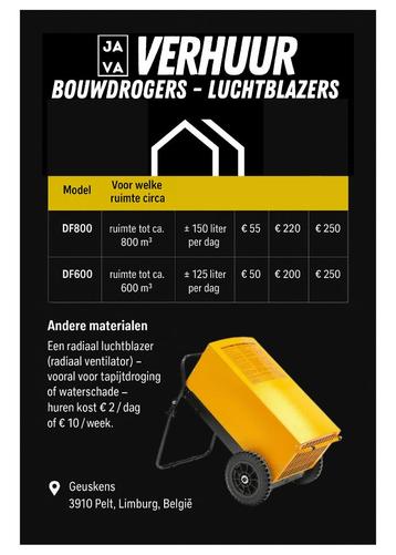 Bouwdroger €50 Pelt beschikbaar voor biedingen