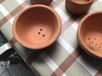 Potjes in terracotta, Tuin en Terras, Bloempotten, Ophalen of Verzenden, Nieuw, Aardewerk