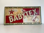 Panneau d'affichage ancien BABYTEX Texaco, Utilisé, Enlèvement ou Envoi, Panneau publicitaire