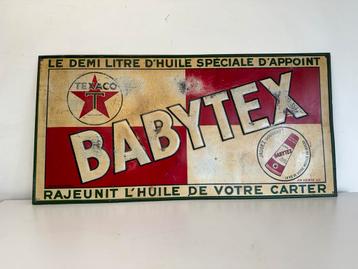 Panneau d'affichage ancien BABYTEX Texaco 