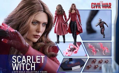 Hot Toys MMS370 Scarlet Witch (Civil War), Collections, Statues & Figurines, Neuf, Humain, Enlèvement ou Envoi